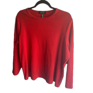 100% Cotton Lauren Ralph Lauren crew neck long sleeve top